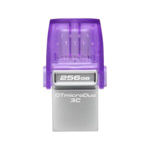 MEMORIA USB 64GB KINGSTON DATA TRAVELER MICRODUO 3C USB-A / USB-C 3.2 GEN 1 DTDUO3CG3/64GB PLATEADO / MORADO