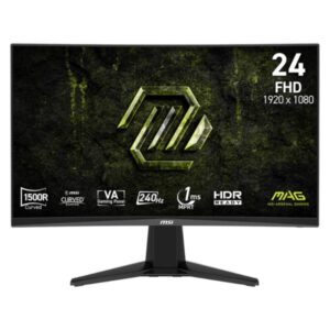 MONITOR MSI MAG 245C X24 24" CURVA 1500R 1920X1080 FHD 240HZ AMD FREESYNC PREMIUM DISPLAYPORT / HDMI 9S6-3BD01M-001