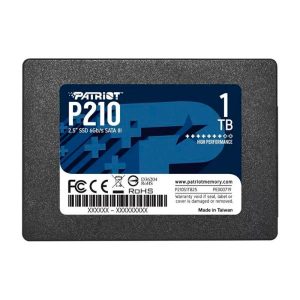 HD INTERNO SOLIDO 1TB PATRIOT P210 2.5 PULG SATA III 520MB/S / 430MB/S P210S1TB25 NEGRO