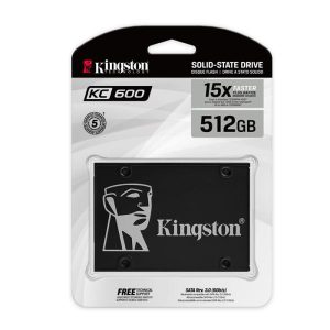 HD INTERNO SOLIDO 512GB KINGSTON KC600 2.5 PULG SATA III 550MB/S / 520MB/S SKC600/512G NEGRO