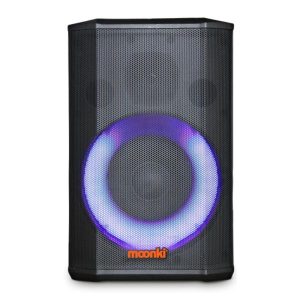 PARLANTE RGB MOONKI MALIBU MAX MS-108LT 100W  BLUETOOTH CON 2 MICROFONOS NEGRO