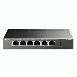 SWITCH TP LINK TL-SF1006P(UN) 4 PUERTOS PoE+ Y 2 PUERTOS FAST ETHERNET 10/100 MBPS NO ADMINISTRABLE NEGRO