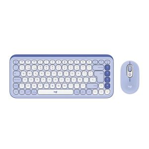 TECLADO Y MOUSE LOGITECH POP ICON COMBO INALÁMBRICO BLUETOOTH ESPAÑOL 920-013054 LILA