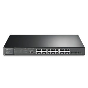 SWITCH TP LINK SG3428XMP(UN) 24 PUERTOS RJ45 POE+ / 4 PUERTOS 10G SFP+ ADMINISTRABLE NEGRO