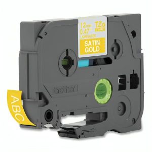 CINTA BROTHER TZE-MQ835G BLANCO SOBRE DORADO DE 12MM PARA P-TOUCH 5M BLANCO/DORADO