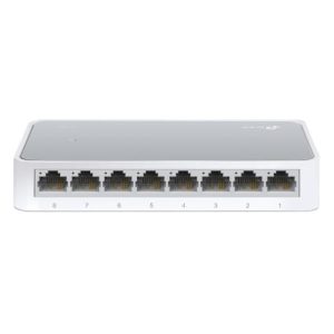 SWITCH TP LINK TL-SF1008D 8 PUERTOS FAST ETHERNET 10/100 MBPS NO ADMINISTRABLE BLANCO / GRIS
