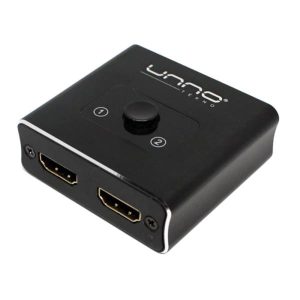 SWITCH UNNO TEKNO HB1201BK SWITCH HDMI BIDIRECTIONAL 2X1 / 1X2 4K 60HZ NO ADMINISTRABLE NEGRO