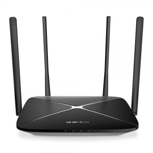 ROUTER MERCUSYS AC12G DUAL BAND 1200 MBPS WIFI 5 PUERTOS WAN / LAN NEGRO
